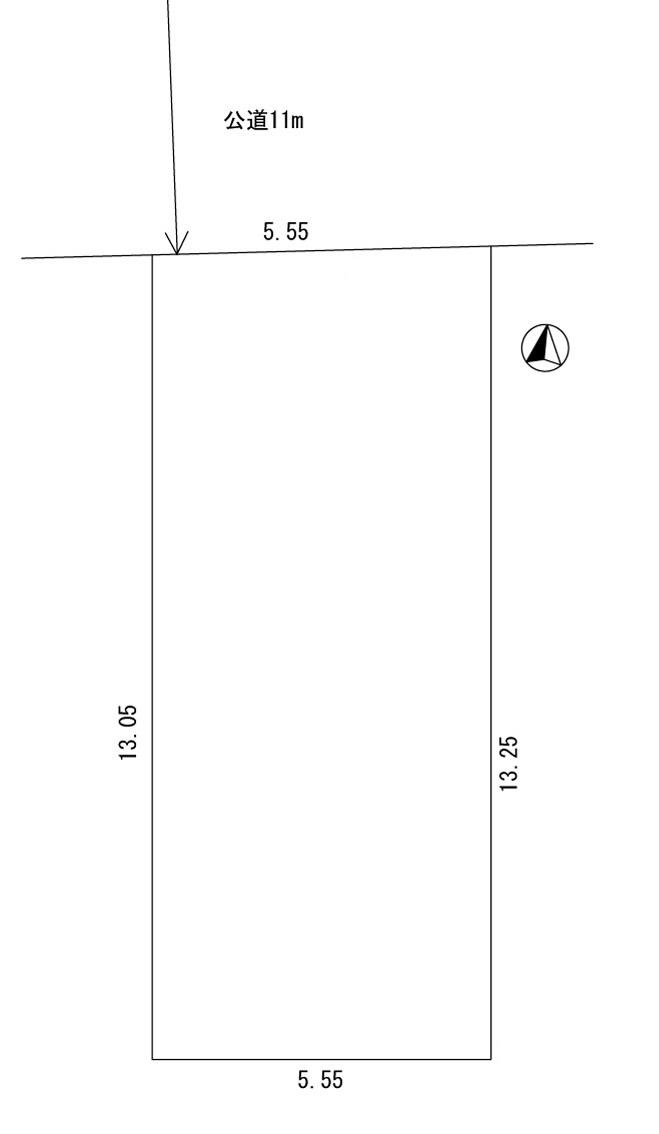 Compartment figure. 43,800,000 yen, 4LDK, Land area 72.92 sq m , Building area 100.98 sq m public road 11m to Siemens shaping land ownership About 22.07 square meters 