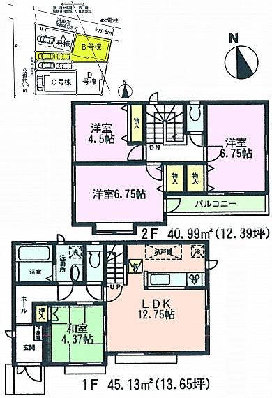 Floor plan. 35,900,000 yen, 4LDK, Land area 93.82 sq m , Building area 86.12 sq m floor plan