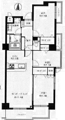 Floor plan. 2LDK+S, Price 24,800,000 yen, Occupied area 73.81 sq m , Balcony area 9.36 sq m