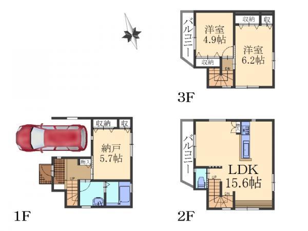 Floor plan. 39,800,000 yen, 2LDK+S, Land area 49.61 sq m , Building area 84.34 sq m floor plan