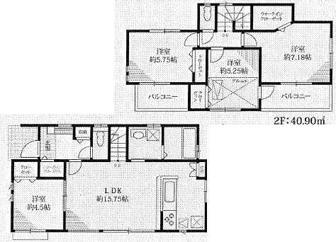 Floor plan. 32,800,000 yen, 4LDK, Land area 121.29 sq m , Building area 92.12 sq m