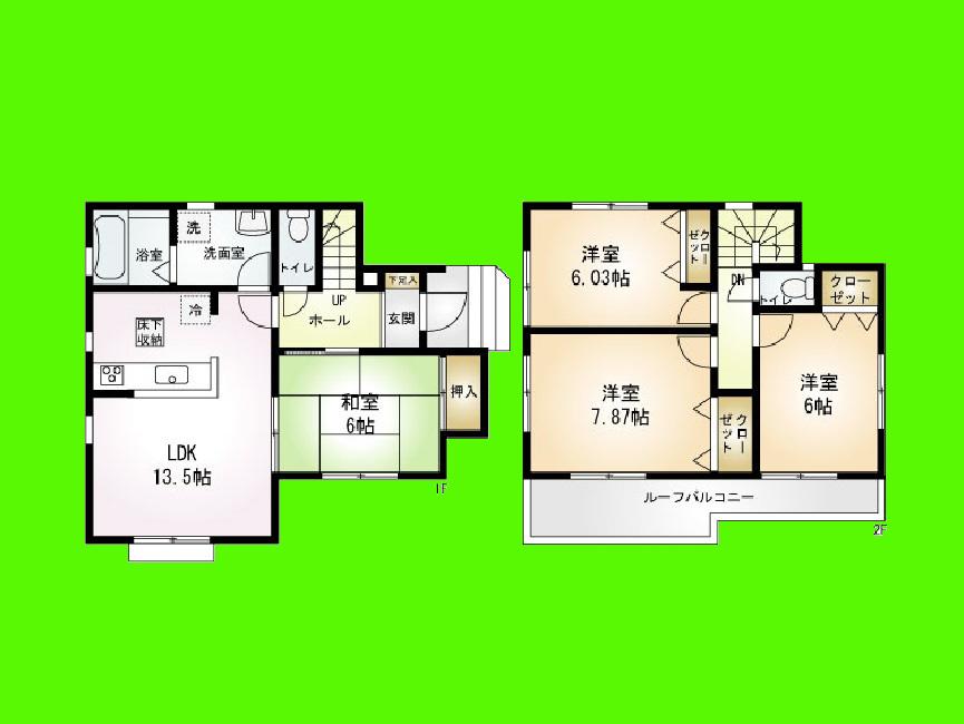 Floor plan. 36,800,000 yen, 4LDK, Land area 88.42 sq m , Building area 92.94 sq m