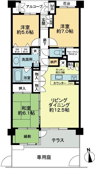 Floor plan. 3LDK, Price 25,900,000 yen, Footprint 83.5 sq m