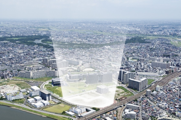 Light, such as your CG synthesis of local parts to those aerial photograph of the construction site near the aerial photograph (the web is obtained by photographing a northeast direction from the vicinity of the sky Katsushika Nakagawa chome (July 2013) ・ Is that where the processing. Also, Surrounding environment might change in the future)