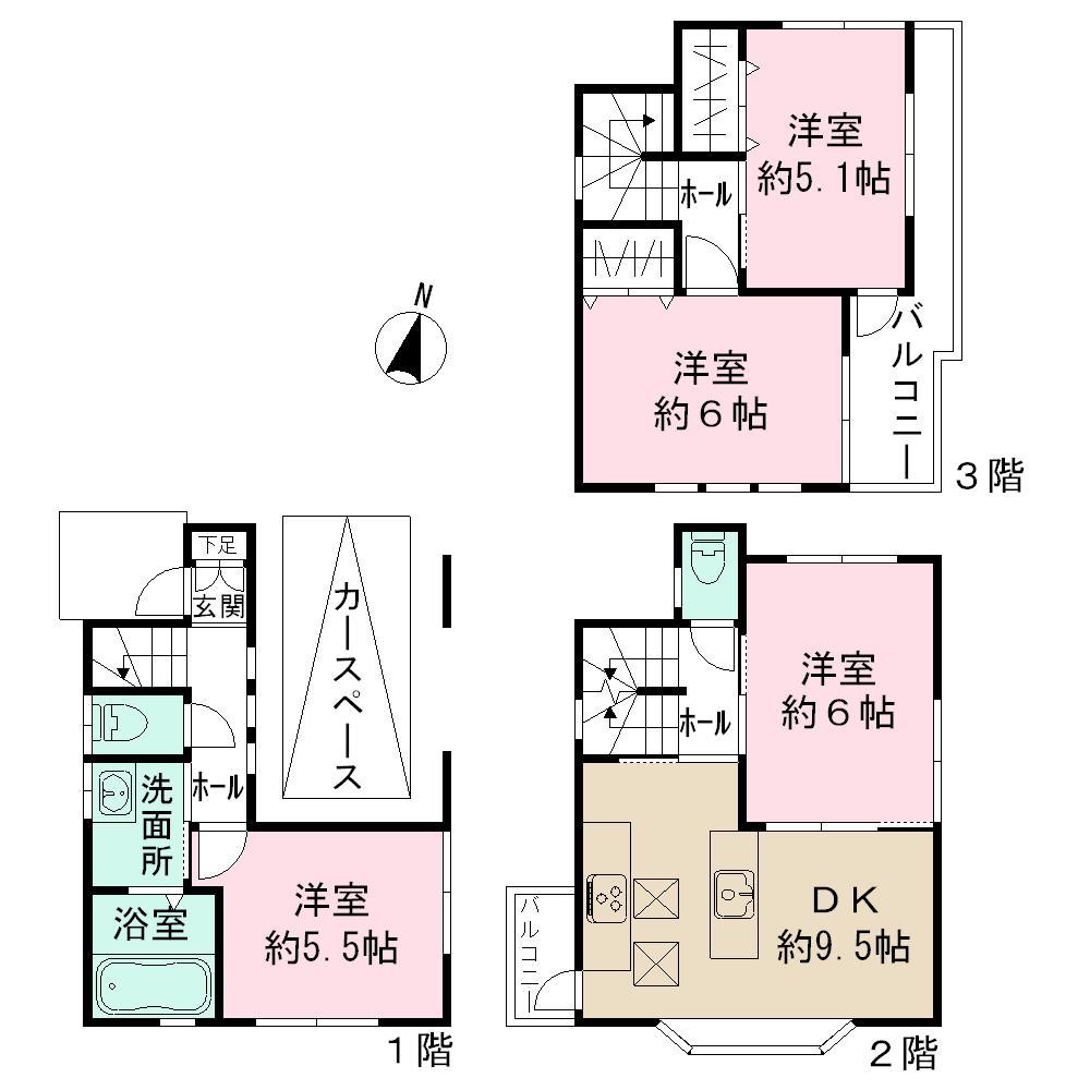 Floor plan. 31 million yen, 4DK, Land area 51.99 sq m , Building area 78.09 sq m