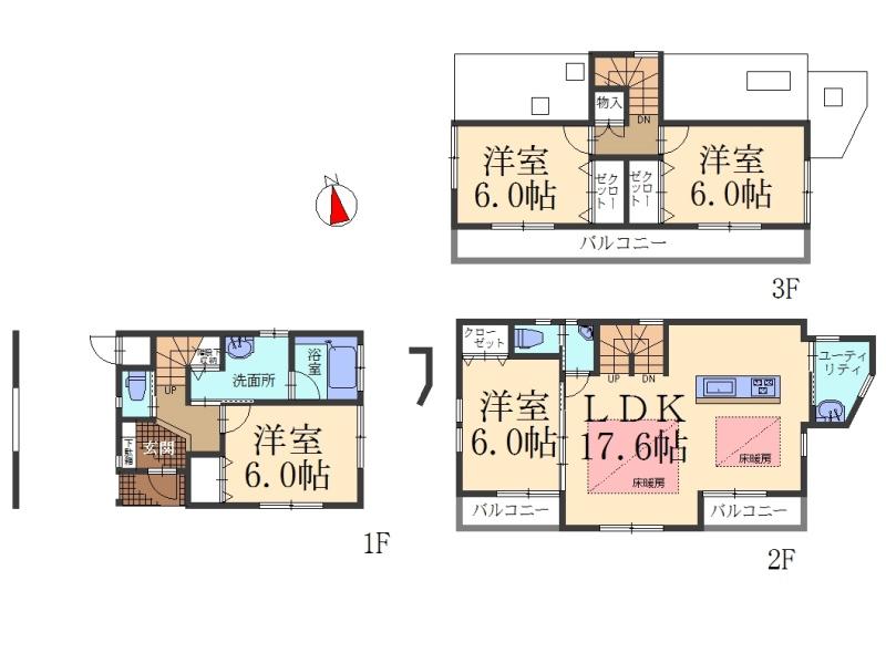 Floor plan. 35,800,000 yen, 4LDK, Land area 85.84 sq m , Building area 118.32 sq m floor plan