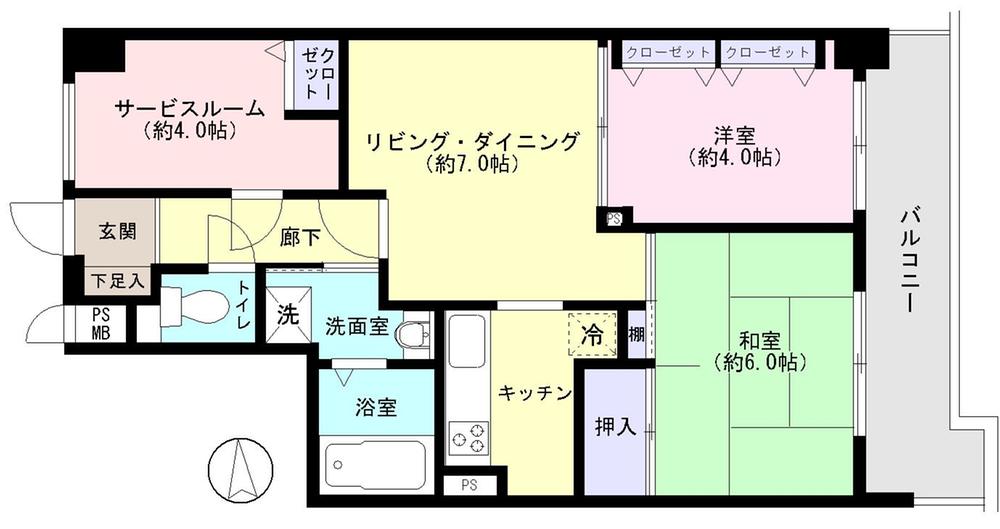 Floor plan. 2LDK + S (storeroom), Price 17,900,000 yen, Occupied area 55.41 sq m , Balcony area 7.92 sq m
