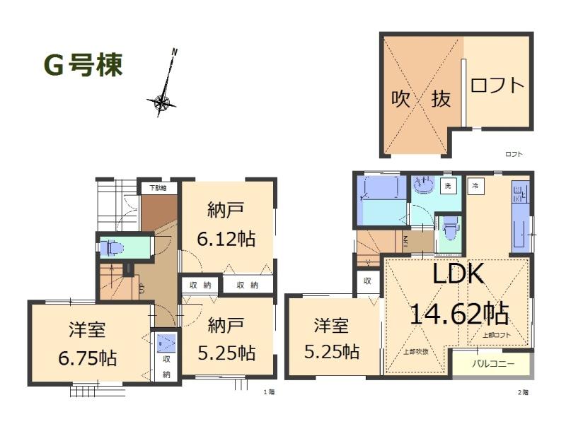 Floor plan. (G Building), Price 31 million yen, 4LDK, Land area 77.03 sq m , Building area 87.46 sq m