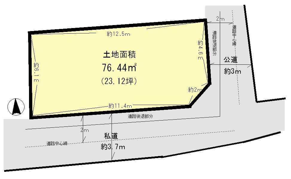 Compartment figure. Land price 28.8 million yen, Land area 76.44 sq m