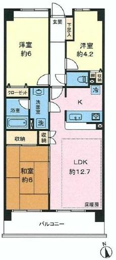 Floor plan. 2LDK+S, Price 21.5 million yen, Occupied area 62.86 sq m