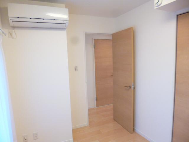 Non-living room. New air conditioning installation completed