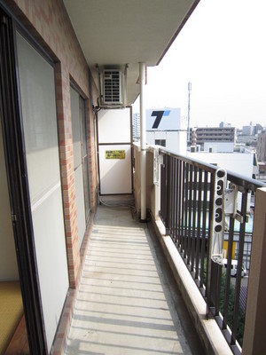 Balcony. Wide balcony