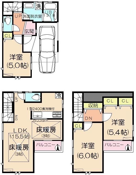 Floor plan. 32,800,000 yen, 3LDK, Land area 49.25 sq m , Building area 85.76 sq m