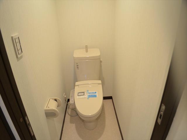 Toilet. Here is also brand-new toilet