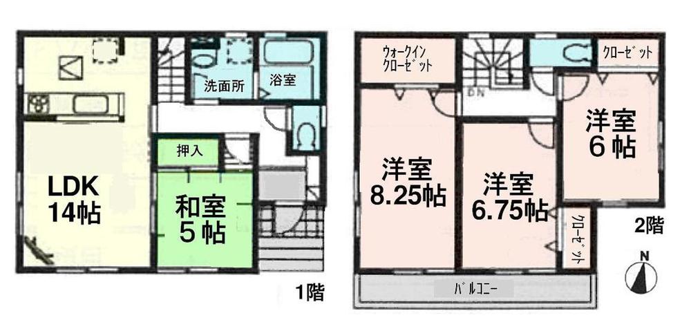 Floor plan. (4 Building), Price 29,800,000 yen, 4LDK, Land area 105.34 sq m , Building area 97.7 sq m
