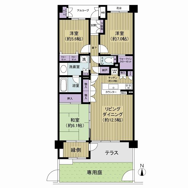 Floor plan. 3LDK, Price 25,900,000 yen, Footprint 83.5 sq m