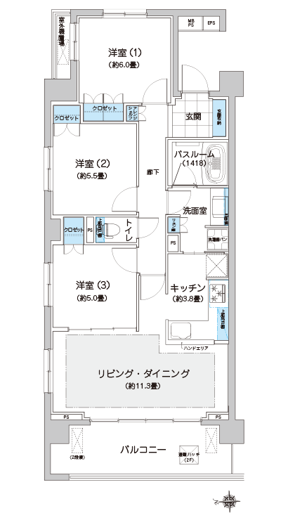 Floor: 3LDK, occupied area: 73.05 sq m, Price: TBD