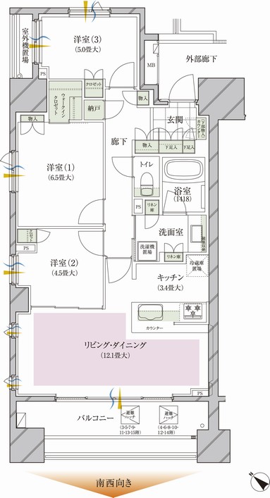 Building structure. A type ・ 3LDK + walk-in closet (occupied area 75.60 sq m)