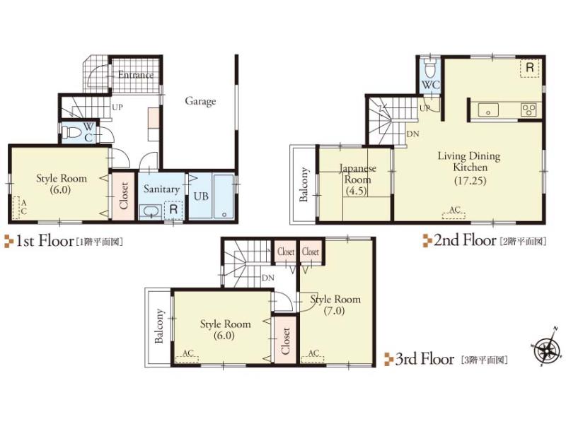 Floor plan. (Building 2), Price 36,800,000 yen, 4LDK, Land area 79.08 sq m , Building area 110.13 sq m
