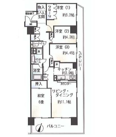 Floor plan. 4LDK, Price 31.7 million yen, Footprint 81.8 sq m , Balcony area 24.88 sq m