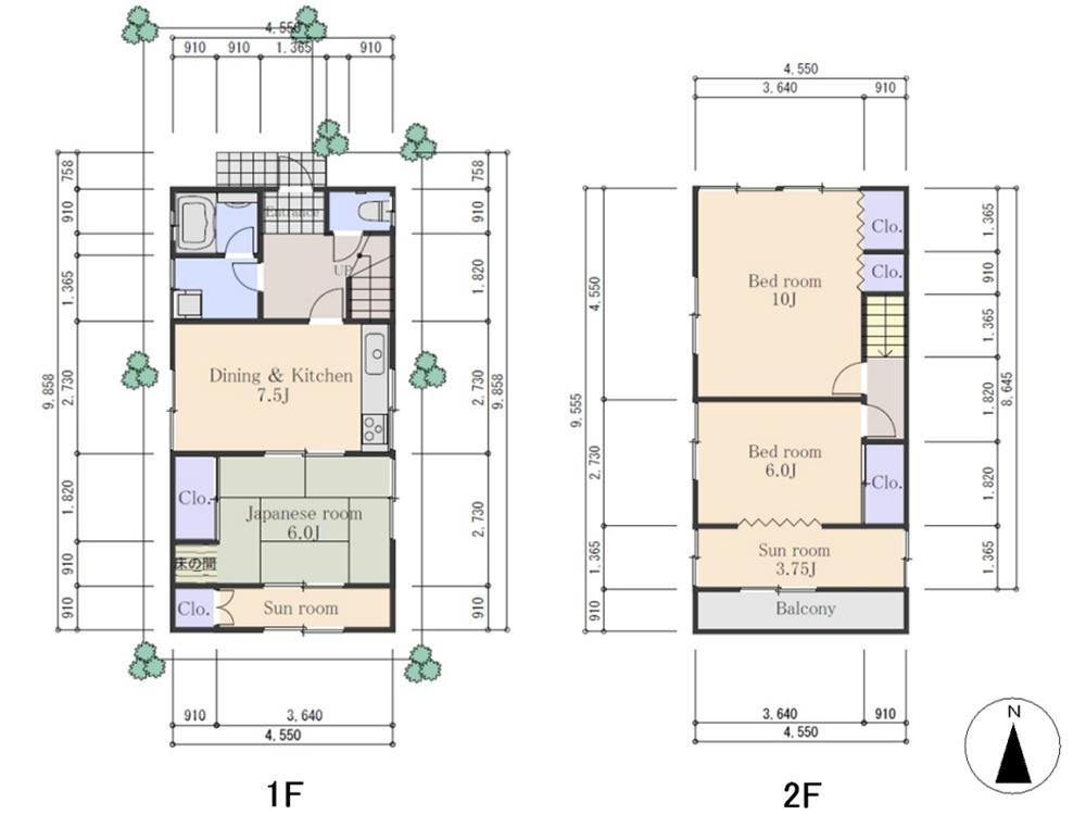 Floor plan. 15.8 million yen, 3DK + S (storeroom), Land area 67.35 sq m , Building area 66.09 sq m