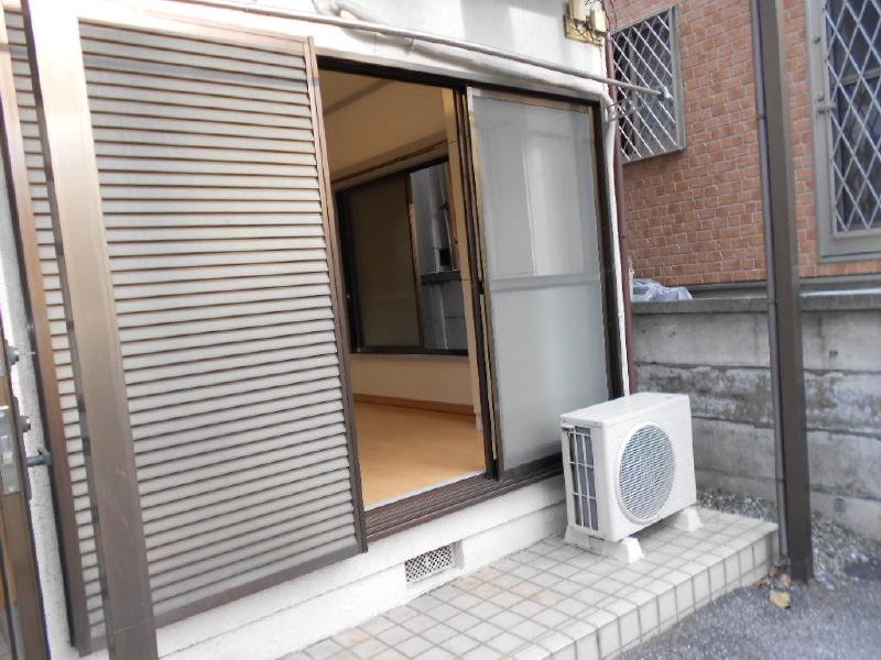 Balcony. With shutters