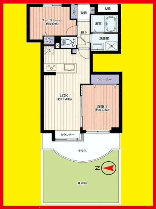 Floor plan. 1LDK + S (storeroom), Price 10.9 million yen, Occupied area 47.09 sq m Floor