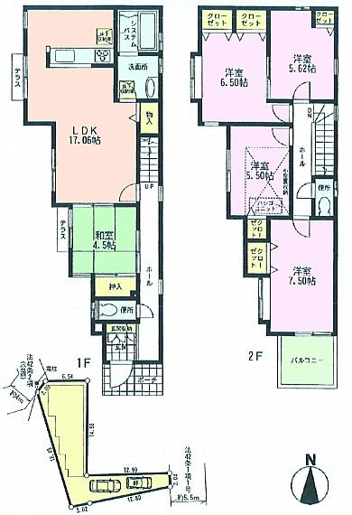 Floor plan. 45,800,000 yen, 5LDK, Land area 143.6 sq m , Building area 112.95 sq m floor plan