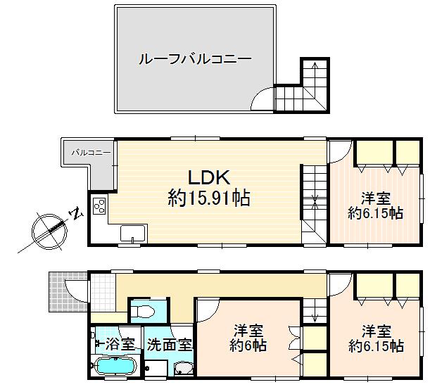 Floor plan. 27.5 million yen, 3LDK, Land area 100.05 sq m , Building area 81.18 sq m