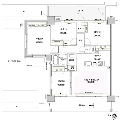 Floor: 4LDK, occupied area: 85.82 sq m