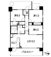 Floor: 3LDK + WIC, the occupied area: 76 sq m
