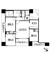 Floor: 3LDK + SC, occupied area: 64.01 sq m