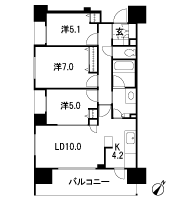 Floor: 3LDK, occupied area: 70.29 sq m