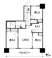 Floor: 3LDK, occupied area: 63.39 sq m