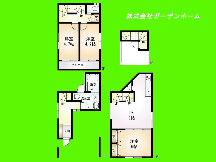 Floor plan. 29,800,000 yen, 3DK, Land area 41.1 sq m , Building area 81.48 sq m