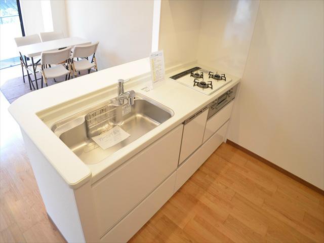 Kitchen. Popular face-to-face kitchen Dishwasher