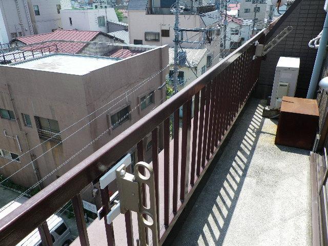 Balcony. There is a sense of relief because it is the top floor