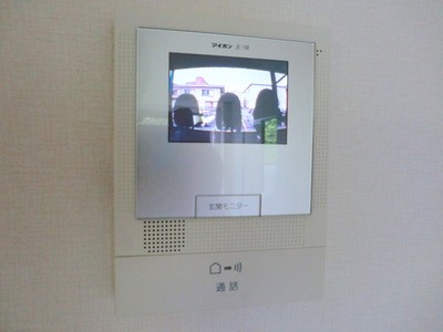 Security. TV monitor phone that visitors can see at a glance