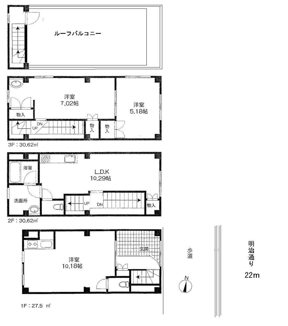 Floor plan. 31,800,000 yen, 3LDK, Land area 34.4 sq m , Building area 88.74 sq m