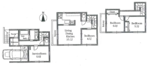 Floor plan. 43,800,000 yen, 4LDK, Land area 60.21 sq m , Building area 99.8 sq m