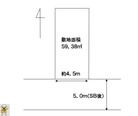 Compartment figure. Land price 27,800,000 yen, Land area 59.38 sq m