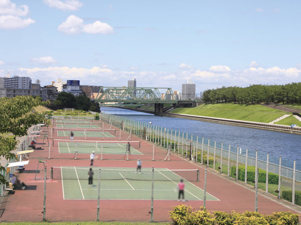 Surrounding environment. Municipal Shingashigawa tennis field (about 340m / A 5-minute walk)