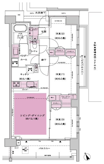 Floor: 3LD ・ K + WIC (walk-in closet) + SIC (shoes closet), the occupied area: 70.42 sq m, Price: 52,681,000 yen, now on sale
