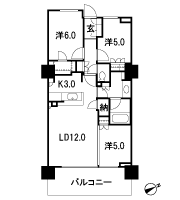 Floor: 3LD ・ K + N (storeroom) + WIC (walk-in closet), the area occupied: 70.2 sq m, Price: 49,136,000 yen ・ 51,669,000 yen, now on sale