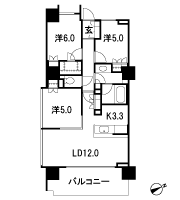 Floor: 3LD ・ K + WIC (walk-in closet), the occupied area: 70.51 sq m, Price: 53,490,000 yen, now on sale