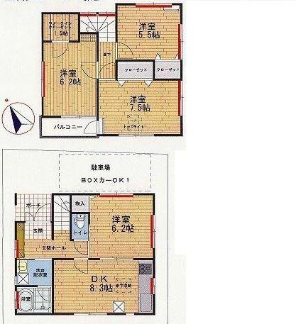 Floor plan. 39,800,000 yen, 4DK, Land area 73.09 sq m , Building area 79.69 sq m