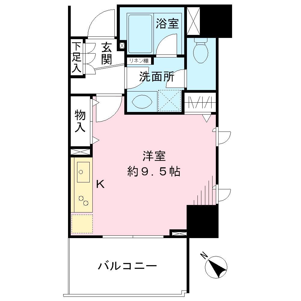 Floor plan. Price 18.5 million yen, Occupied area 28.57 sq m , Balcony area 5.73 sq m