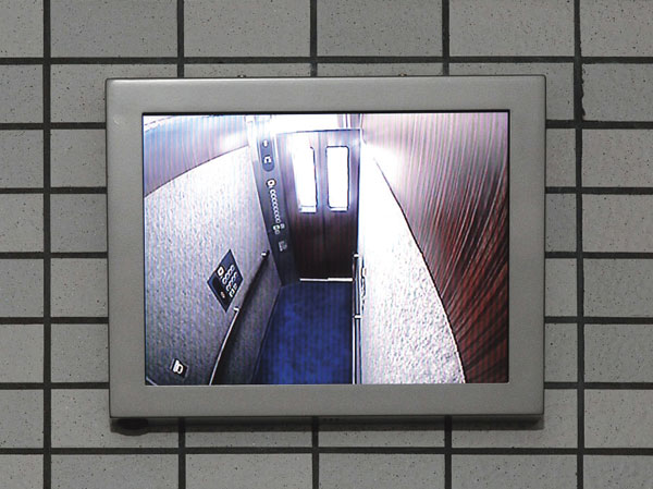 Security. Elevator in the security camera