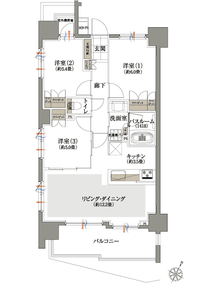 Floor: 3LDK, occupied area: 68.31 sq m, Price: 50,200,000 yen, now on sale