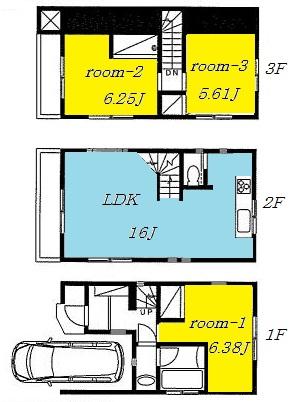 Floor plan. (A Building), Price 37,800,000 yen, 2LDK+S, Land area 49.38 sq m , Building area 84.43 sq m